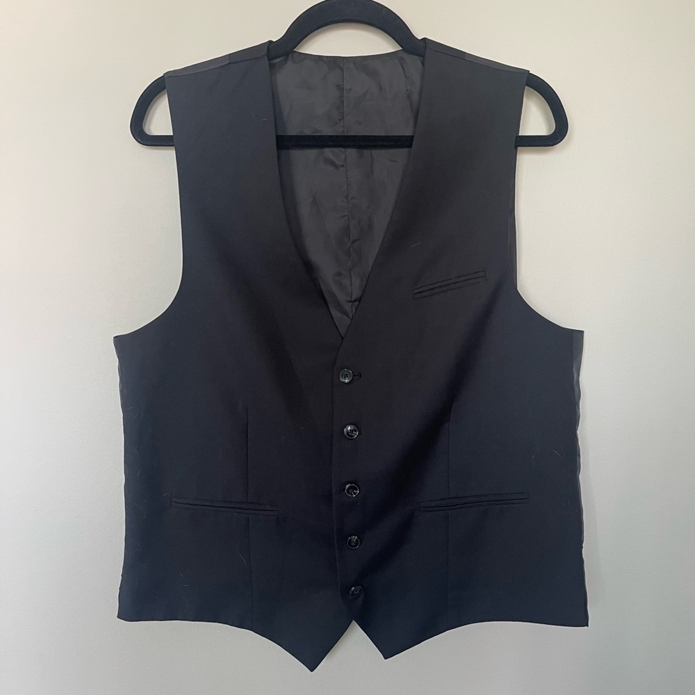 Angelo Litrico Black Suit Vest